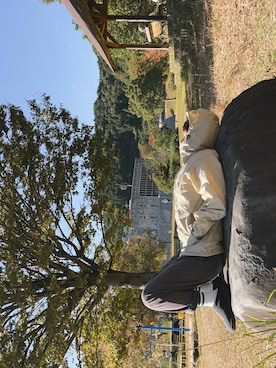 「アイテム（ナイロンジャケット）」を使った、まっしゅさん（レディース・156cm）の秋コーディネート