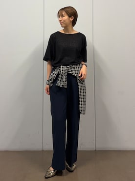 「UNTITLED（アンタイトル）のアイテム（シャツ/ブラウス）」を使った、tsujiさん（レディース・158cm）の夏コーディネート