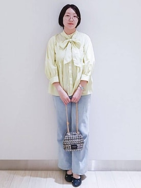 「index（インデックス）のアイテム（パンツ）」を使った、KaHoさん（レディース・151cm）の春コーディネート