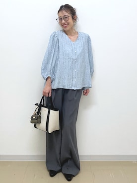 「OPAQUE.CLIP（オペークドットクリップ）のアイテム」を使った、Akiさん（レディース・157cm）の春コーディネート