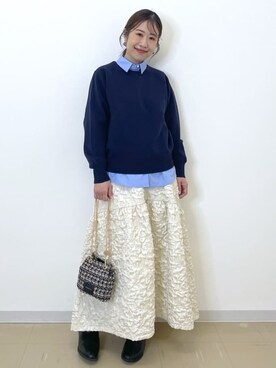 「ブルベ」｜Akiさん（レディース・157cm）の冬コーディネート