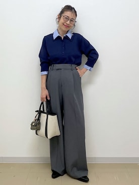 「アイテム（チャーム）」を使った、Akiさん（レディース・157cm）の春コーディネート