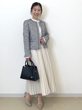 「SOUP（スープ）のアイテム」を使った、Akiさん（レディース・157cm）の春コーディネート