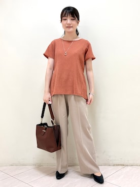 「オフィスカジュアル」｜mikiさん（レディース・153cm）の夏コーディネート
