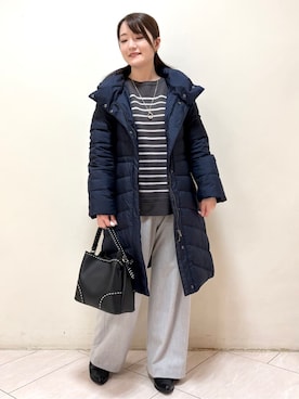 「Reflect（リフレクト）のアイテム（ダウンジャケット/コート）」を使った、mikiさん（レディース・153cm）の冬コーディネート