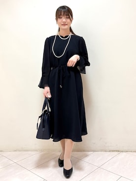 「Reflect（リフレクト）のアイテム（ワンピース/ドレス）」を使った、mikiさん（レディース・153cm）の冬コーディネート