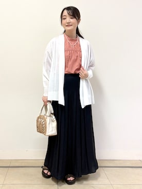 「Reflect（リフレクト）のアイテム（トップス）」を使った、mikiさん（レディース・153cm）の夏コーディネート