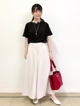 「オフィスカジュアル」｜「アイテム（パンツ）」を使った、mikiさん（レディース・153cm）の夏コーディネート