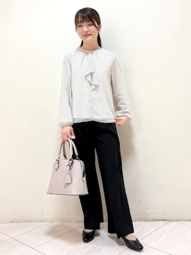 「Reflect（リフレクト）のアイテム（パンツ）」を使った、mikiさん（レディース・153cm）の春コーディネート