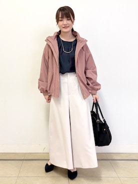「Reflect（リフレクト）のアイテム（ブルゾン）」を使った、mikiさん（レディース・153cm）の秋コーディネート