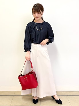 「Reflect（リフレクト）のアイテム（バッグ）」を使った、mikiさん（レディース・153cm）の秋コーディネート
