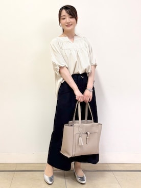 「Reflect（リフレクト）のアイテム（トップス）」を使った、mikiさん（レディース・153cm）の夏コーディネート