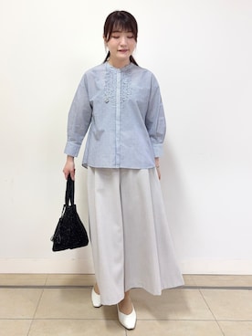 「Reflect（リフレクト）のアイテム（パンツ）」を使った、mikiさん（レディース・153cm）の春コーディネート