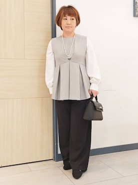 「INDIVI（インディヴィ）のアイテム」を使った、むぅポンさん（レディース・153cm）の冬コーディネート