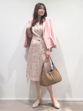 「アイテム（ジャケット/アウター、ピンク系）」を使った、konamiさん（レディース・166cm）の秋コーディネート