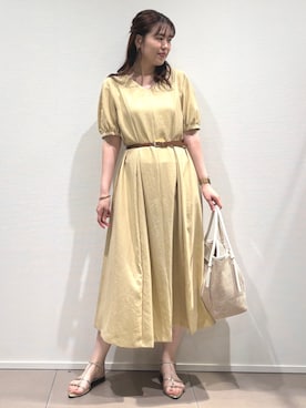 「オフィスカジュアル」｜「アイテム（ワンピース）」を使った、konamiさん（レディース・166cm）の夏コーディネート