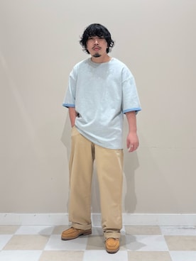 「ITEMS URBANRESEARCH（アイテムズ アーバンリサーチ）のアイテム（Tシャツ/カットソー）」を使った、ヤマモトさん（メンズ・168cm）の夏コーディネート
