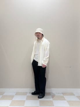 「SMELLY（スメリー）のアイテム（帽子）」を使った、ヤマモトさん（メンズ・168cm）の春コーディネート