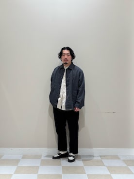 「アイテム（その他アウター）」を使った、ヤマモトさん（メンズ・168cm）の春コーディネート