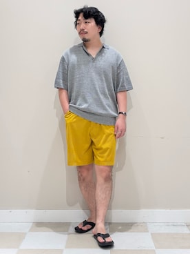 「URBAN RESEARCH DOORS（アーバンリサーチドアーズ）のアイテム（ニット/セーター）」を使った、ヤマモトさん（メンズ・168cm）の夏コーディネート