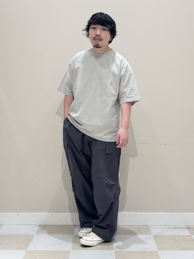 「URBAN RESEARCH（アーバンリサーチ）のCONVERSE　CANVAS ALL STAR J OX（スニーカー、ホワイト系）」を使った、ヤマモトさん（メンズ・168cm）の夏コーディネート