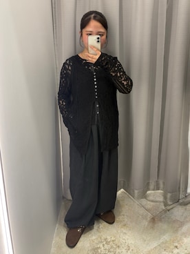 「KBF（ケイビーエフ）のアイテム（カーディガン/ボレロ）」を使った、ゆうなさん（レディース・148cm）の夏コーディネート