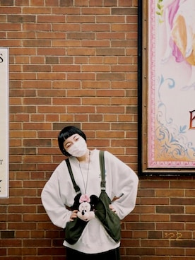 「CHUMS（チャムス）のアイテム（ベスト）」を使った、めいこさん（レディース・158cm）の春コーディネート