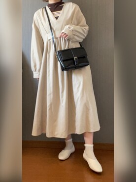 「pink adobe（ピンクアドベ）のアイテム」を使った、なみんさん（レディース・156cm）の秋コーディネート