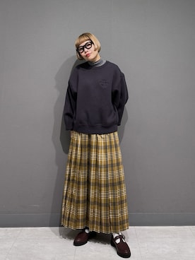 「アイテム（ローファー）」を使った、louisさん（レディース・153cm）の秋コーディネート