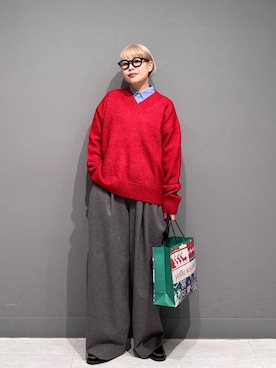 「アイテム（ローファー）」を使った、louisさん（レディース・153cm・30代）の冬コーディネート