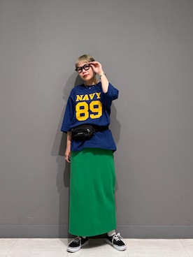 「FORK&SPOON（フォークアンドスプーン）のアイテム」を使った、louisさん（レディース・153cm）の夏コーディネート