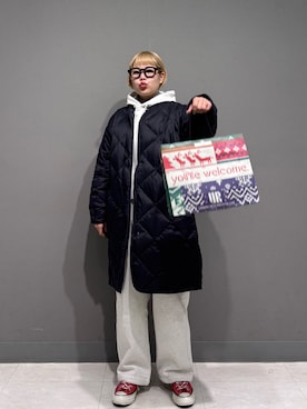 「アイテム（スウェットパンツ）」を使った、louisさん（レディース・153cm）の冬コーディネート