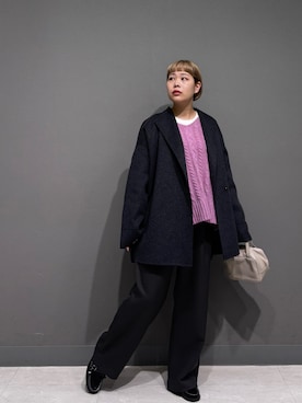 「HARUTA（ハルタ）の『別注』HARUTA×DOORS　キルトローファー（ローファー）」を使った、louisさん（レディース・153cm）の秋コーディネート