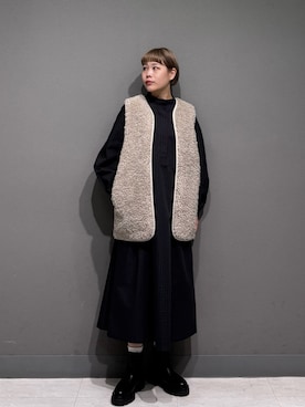 「アイテム（ワンピース/ドレス）」を使った、louisさん（レディース・153cm・30代）の秋コーディネート