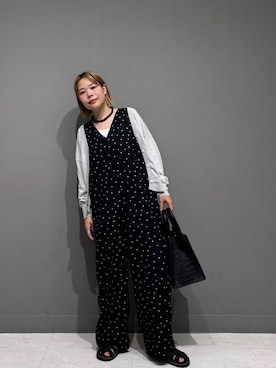 「アイテム（サロペット/オーバーオール）」を使った、louisさん（レディース・153cm）の夏コーディネート