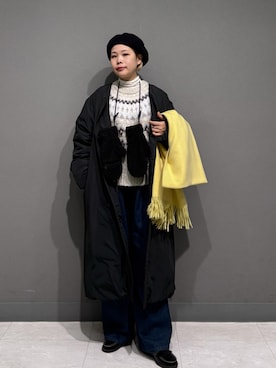 「アイテム（ストール/ショール）」を使った、louisさん（レディース・153cm）の秋コーディネート