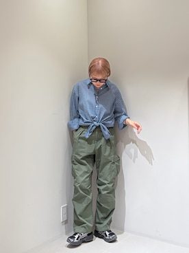 「URBAN RESEARCH（アーバンリサーチ）のスクエアネックタンクトップ（タンクトップ、ホワイト系）」を使った、louisさん（レディース・153cm）の夏コーディネート