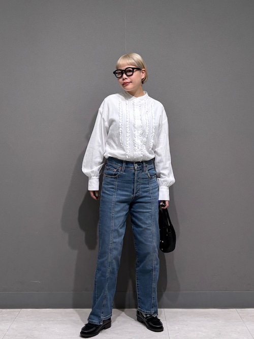 フロントフリルスタンドカラーブラウス（シャツ/ブラウス）｜URBAN