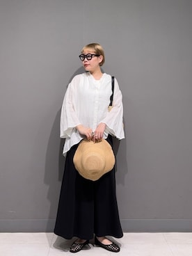「アイテム（帽子）」を使った、louisさん（レディース・153cm）の春コーディネート