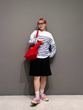 「アイテム（トートバッグ）」を使った、louisさん（レディース・153cm・30代）の春コーディネート