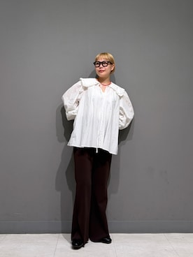 「URBAN RESEARCH（アーバンリサーチ）のPicchi Nia　CRISP WHITE（シャツ/ブラウス、ホワイト系）」を使った、louisさん（レディース・153cm）の夏コーディネート