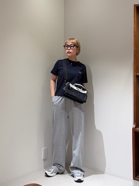 「URBAN RESEARCH（アーバンリサーチ）の『吸水速乾』『別注』THOUSAND MILE×URBAN RESEARCH　SHORT SLEEVE T-SHIRTS（Tシャツ/カットソー、ブルー系）」を使った、louisさん（レディース・153cm）の夏コーディネート