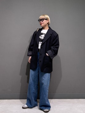 「EKAL（エカル）のアイテム」を使った、louisさん（レディース・153cm）の冬コーディネート