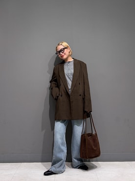 「アイテム（その他アウター）」を使った、louisさん（レディース・153cm）の秋コーディネート