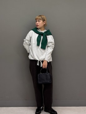 「アイテム（カーディガン/ボレロ）」を使った、louisさん（レディース・153cm）の秋コーディネート