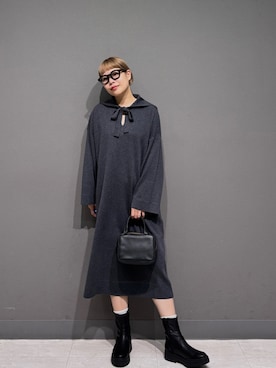 「アイテム（ボストンバッグ）」を使った、louisさん（レディース・153cm）の秋コーディネート