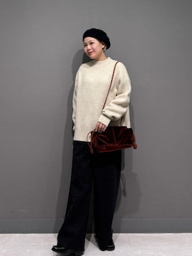 「HARUTA（ハルタ）の『別注』HARUTA×DOORS　キルトローファー（ローファー）」を使った、louisさん（骨格ストレート・レディース・153cm）の冬コーディネート