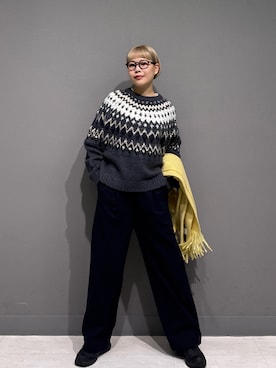 「アイテム（Tシャツ/カットソー）」を使った、louisさん（レディース・153cm）の秋コーディネート