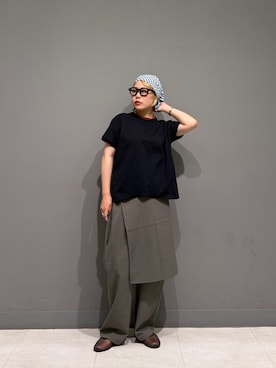 「RODE SKO（ロデスコ）のクリアカラーフラットシューズ（バレエシューズ）」を使った、louisさん（レディース・153cm）の夏コーディネート
