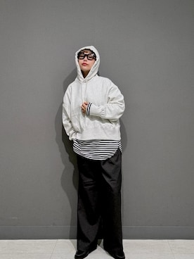 「アイテム（パーカー）」を使った、louisさん（レディース・153cm・30代）の秋コーディネート